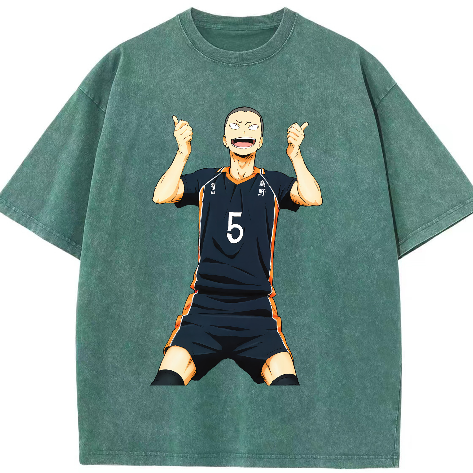 （画像用） ハイキュー!! Haikyu!! 綿100% ヴィンテージ風 半袖Tシャツ（フロントプリント）